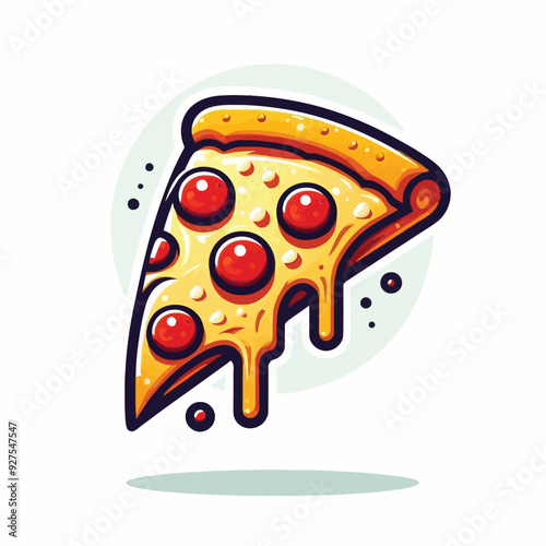 Delicious Pizza icon style Vector Illustration