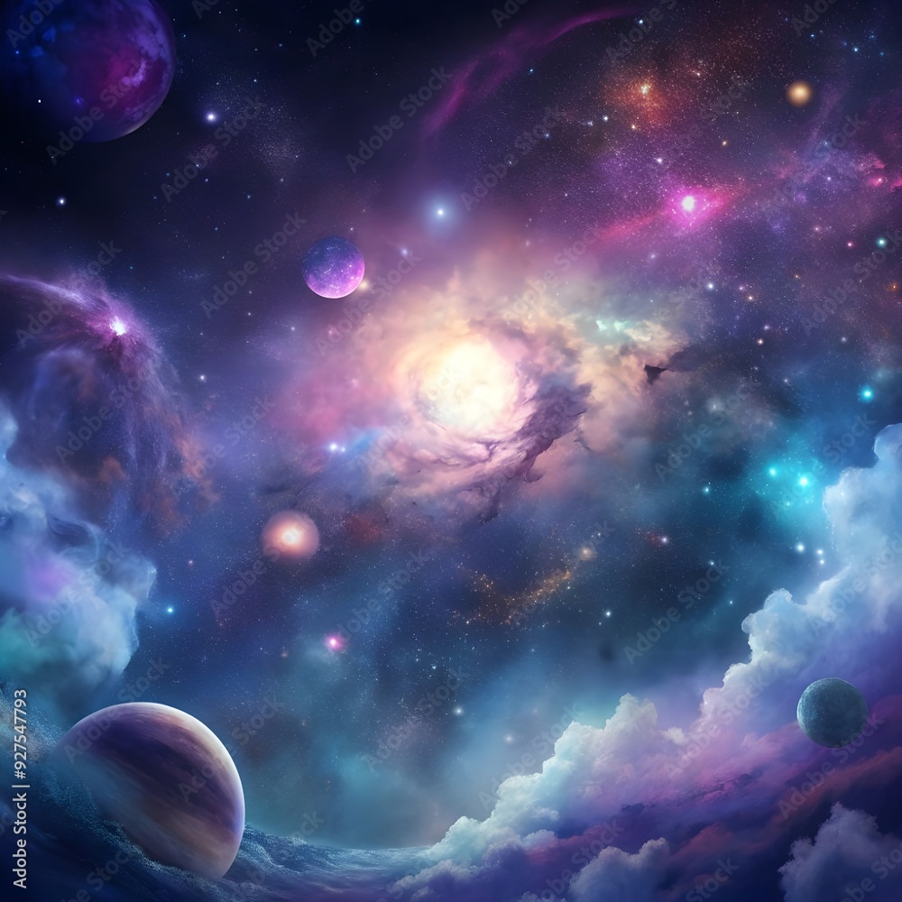 Obraz premium fantasy style galaxy background