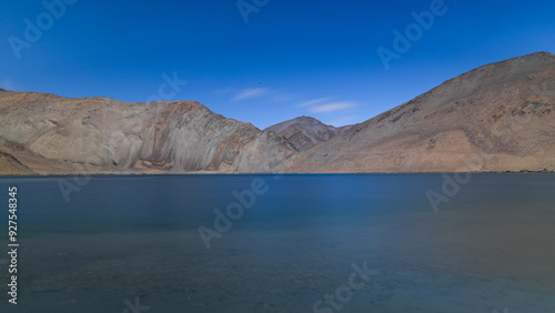 Ripples and reflections in clear water of Yayatso, a high-altitude lake at Ladakh, India. A new biodiversity hotspot at an attitude of 4820 meters.
 photo