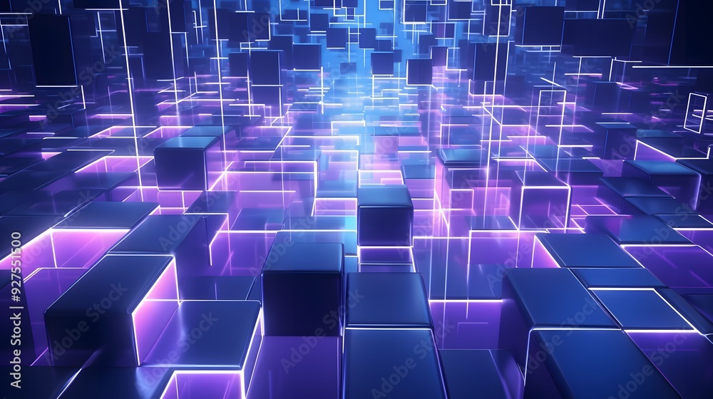 3d rendering of purple and blue abstract geometric background. Scene for advertising, technology, showcase, banner, game, sport, cosmetic, business, metaverse. Sci-Fi Illustration. Product display 3d rendering of purple and blue abstract geometric background. Scene for advertising, technology, showcase, banner, game, sport, cosmetic, business, metaverse. Sci-Fi Illustration. Product display