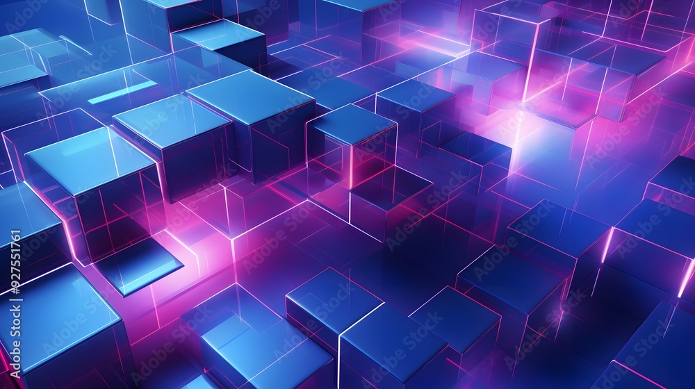 3d rendering of purple and blue abstract geometric background. Scene for advertising, technology, showcase, banner, game, sport, cosmetic, business, metaverse. Sci-Fi Illustration. Product display 3d rendering of purple and blue abstract geometric background. Scene for advertising, technology, showcase, banner, game, sport, cosmetic, business, metaverse. Sci-Fi Illustration. Product display