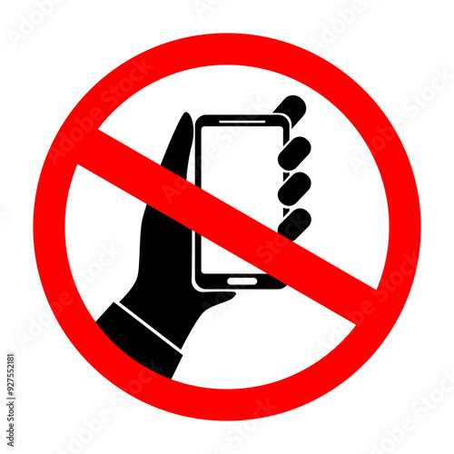 Sign prohibiting the use of telephones, cellphone, isolated, no mobile phone