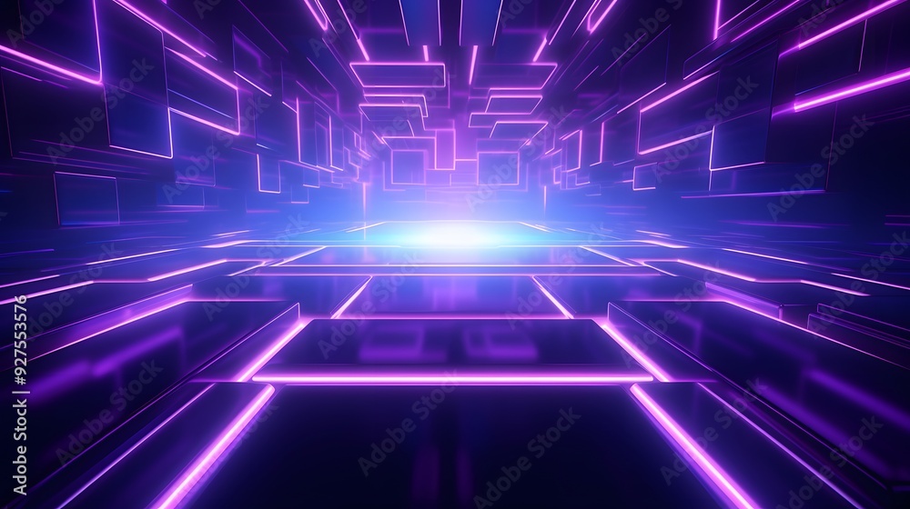 3d rendering of purple and blue abstract geometric background. Scene for advertising, technology, showcase, banner, game, sport, cosmetic, business, metaverse. Sci-Fi Illustration. Product display 3d rendering of purple and blue abstract geometric background. Scene for advertising, technology, showcase, banner, game, sport, cosmetic, business, metaverse. Sci-Fi Illustration. Product display