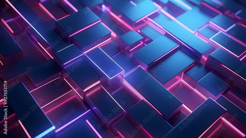 3d rendering of purple and blue abstract geometric background. Scene for advertising, technology, showcase, banner, game, sport, cosmetic, business, metaverse. Sci-Fi Illustration. Product display 3d rendering of purple and blue abstract geometric background. Scene for advertising, technology, showcase, banner, game, sport, cosmetic, business, metaverse. Sci-Fi Illustration. Product display