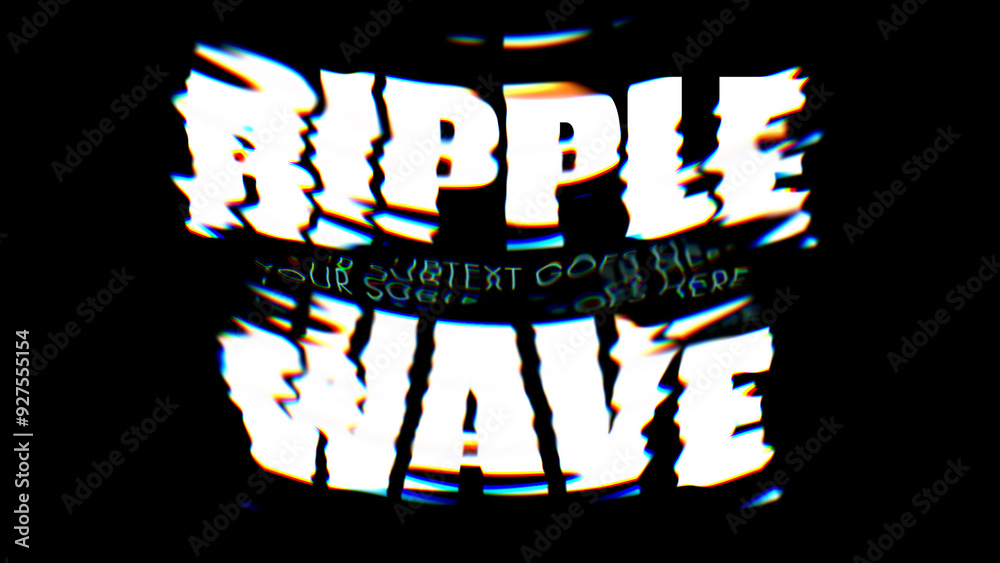 Ripple Wave Titles Stock Template | Adobe Stock