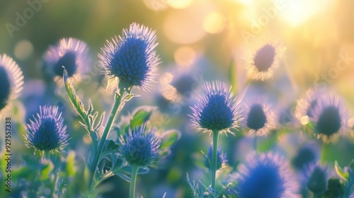 Blue Flowers in the Summer Sun