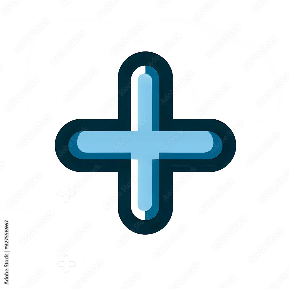Isolated vector illustration of symbol of mathematical plus sign on white background. Isolated vector illustration of symbol of mathematical plus sign on white background.