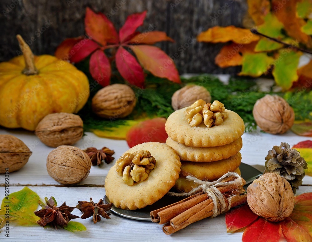 Walnusscookies im Herbst Walnusscookies im Herbst