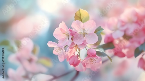 Delicate Pink Blossoms in Spring