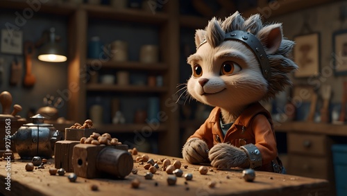 A character who uncovers a hidden talent for crafting with nuts and bolts ai_generated