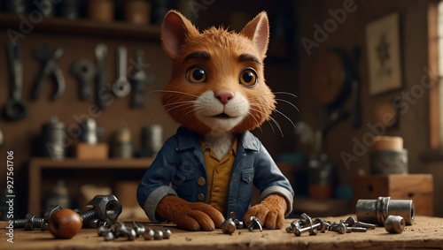 A character who uncovers a hidden talent for crafting with nuts and bolts ai_generated