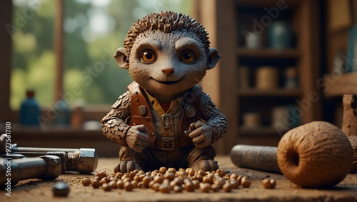 A character who uncovers a hidden talent for crafting with nuts and bolts ai_generated
