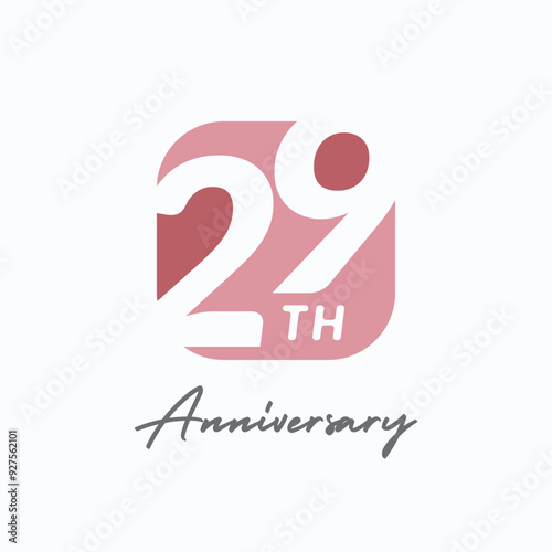 29 Th Anniversary Celebration Vector Template Design Illustration