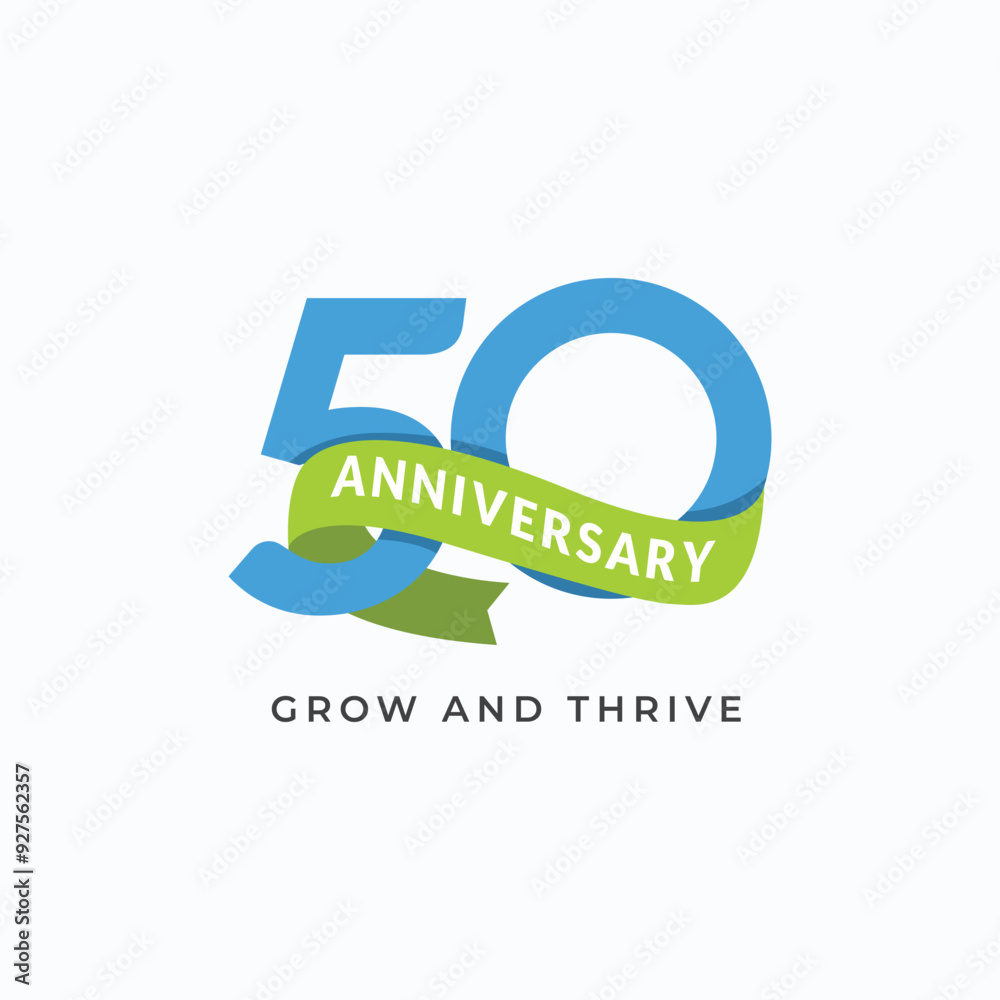 Fototapeta premium 50 Th Anniversary Celebration Vector Template Design Illustration