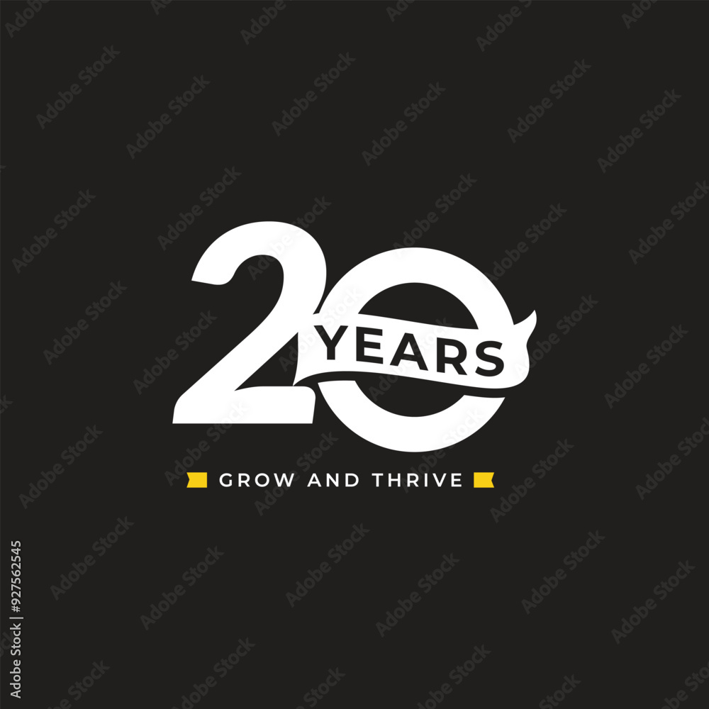 20 Years Anniversary Celebration Vector Template Design Illustration 20 Years Anniversary Celebration Vector Template Design Illustration