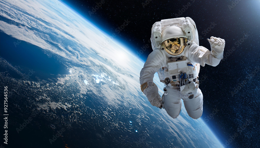 宇宙遊泳する宇宙飛行士 宇宙遊泳する宇宙飛行士