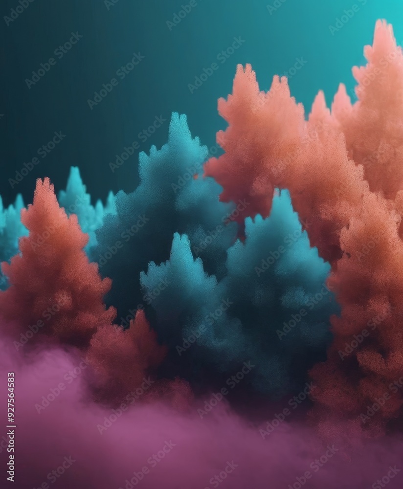 Fototapeta premium colorful background with lot trees