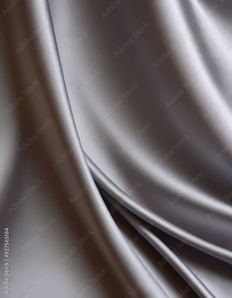 Fototapeta premium close up silver silk fabric