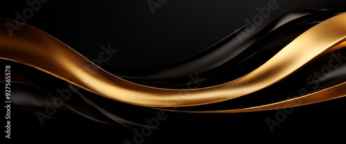 black and gold wave background