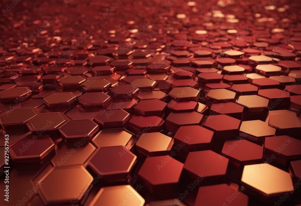 3d red hexagon background 3d red hexagon background