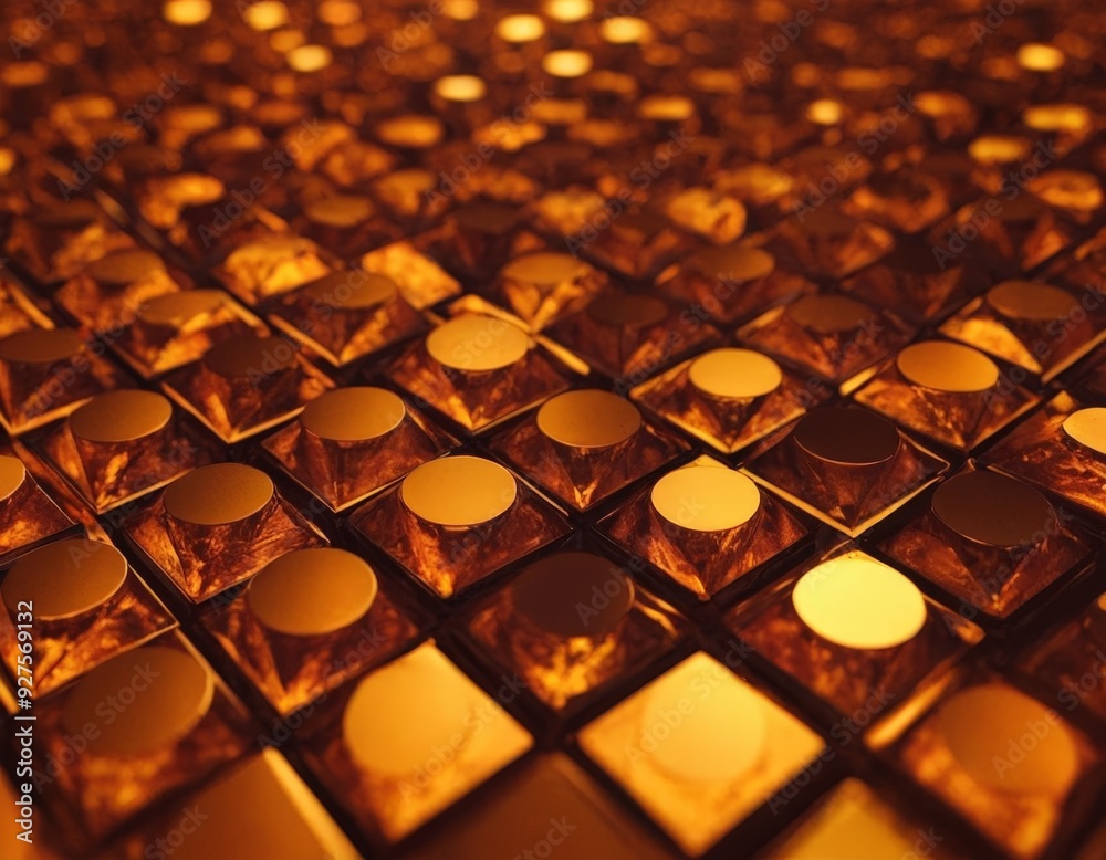 Obraz premium close up gold mosaic tile