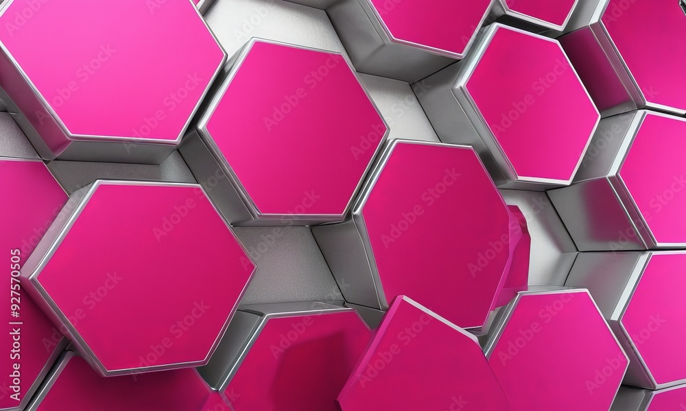 3d pink hexagons background 3d pink hexagons background