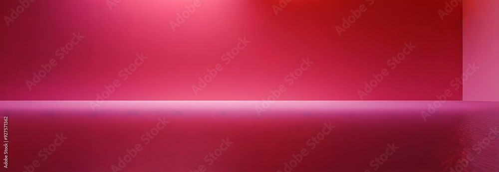 Fototapeta premium red room with light coming from the ceiling