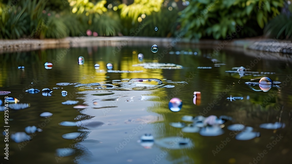 Bubbles in a tranquil garden Bubbles in a tranquil garden