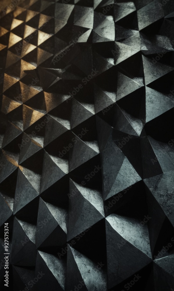 black and gold abstract background with pattern triangles black and gold abstract background with pattern triangles