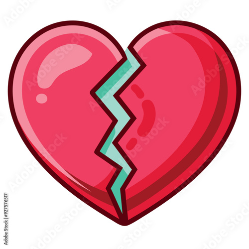 Broken Heart Icon for Emotional and Symbolic Designs