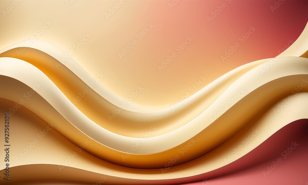 Obraz premium smooth wave white and brown