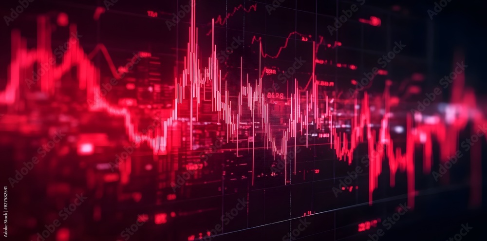 Red Stock Market Chart Red Stock Market Chart