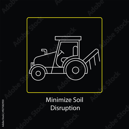 Minimize Soil Disruption icon with Editable Stroke.
