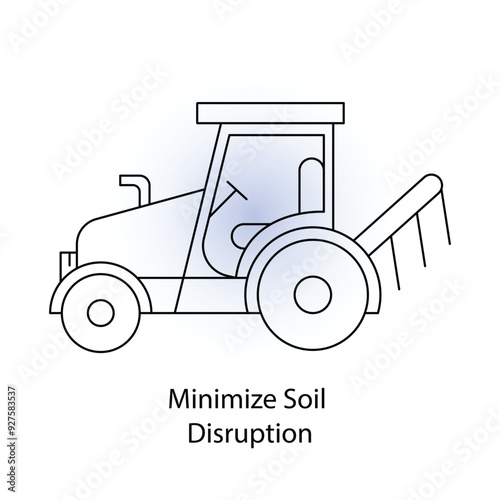 Minimize Soil Disruption icon with Editable Stroke.