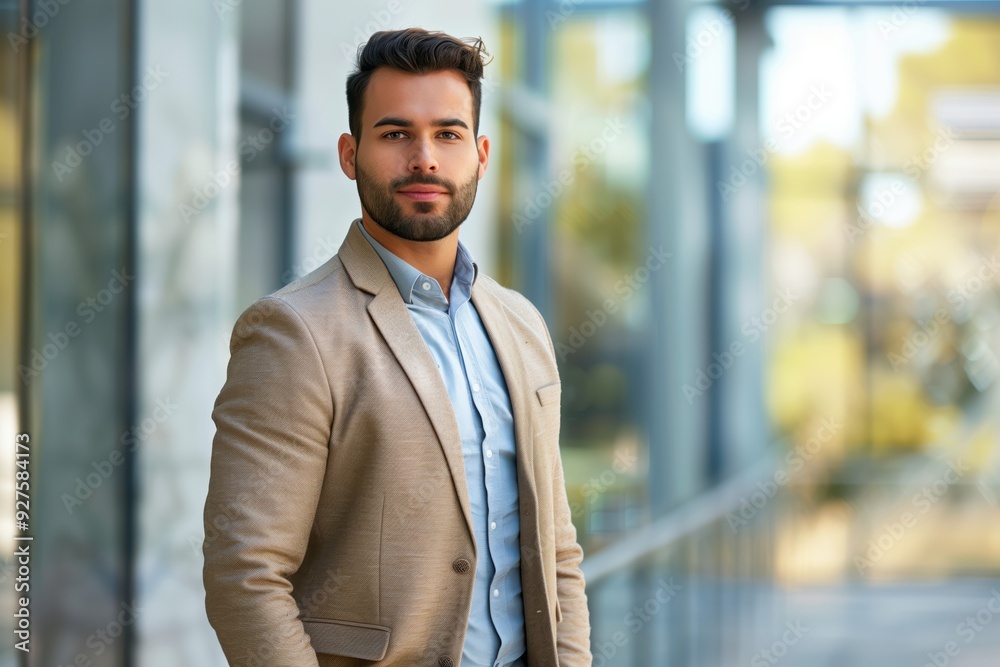 Confident Young Businessman in Casual Attire Confident Young Businessman in Casual Attire
