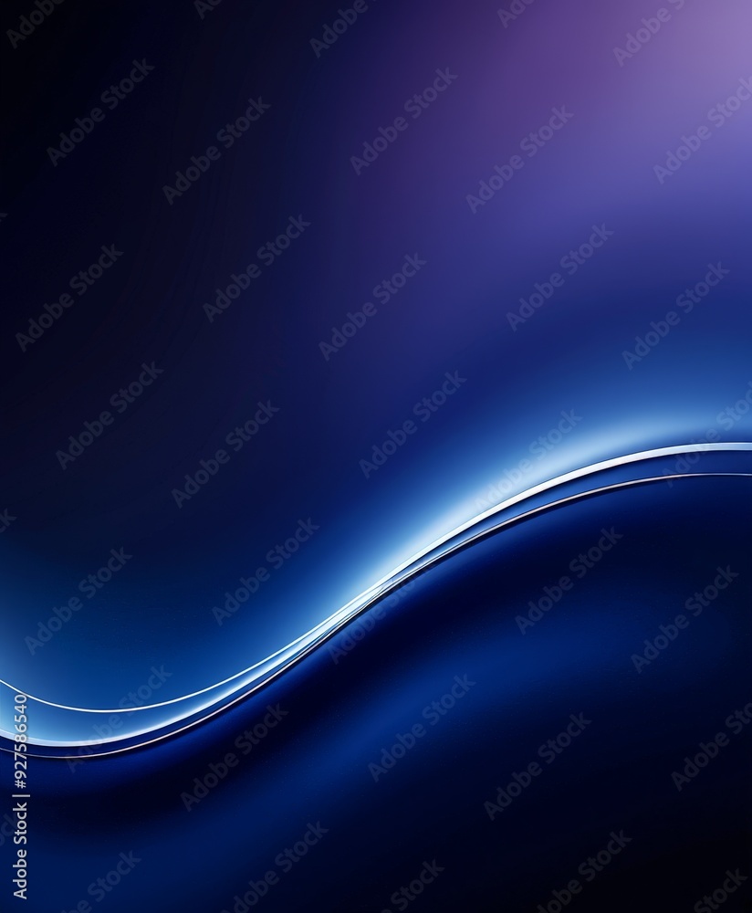 Obraz premium blue wave on black background