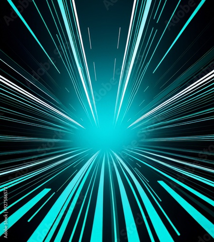 abstract background with blue lines and rays