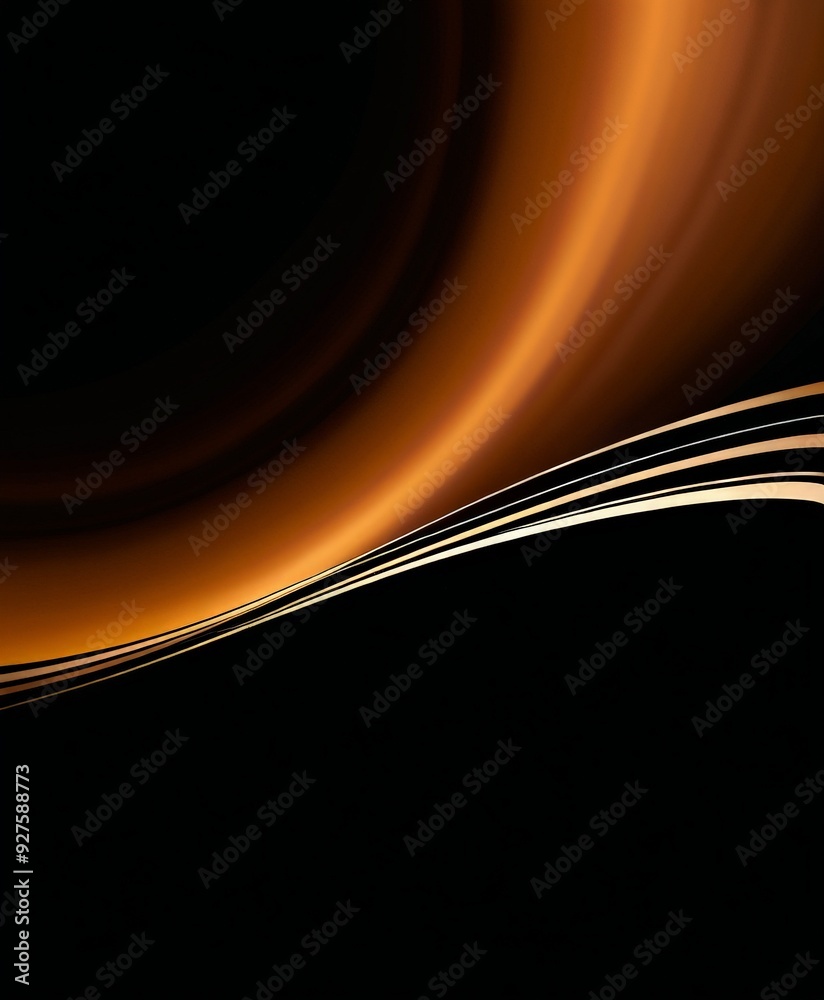 Fototapeta premium black background with brown swirl