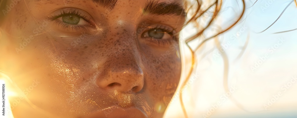 Smooth Skin Texture with Glow of Warm Sunlight Perfect for Showcasing Skincare Benefits Smooth Skin Texture with Glow of Warm Sunlight Perfect for Showcasing Skincare Benefits