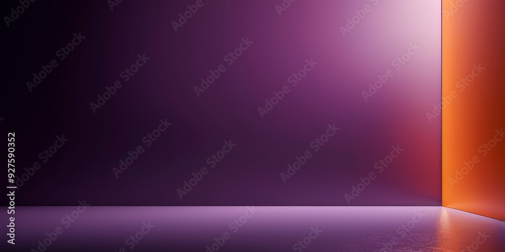 Obraz premium empty room with bright light coming from the door