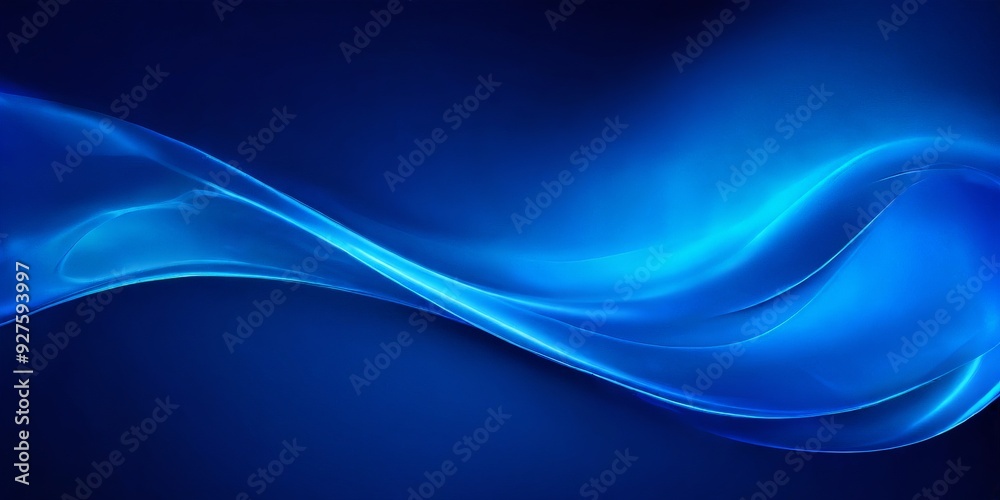 Obraz premium blue wave background