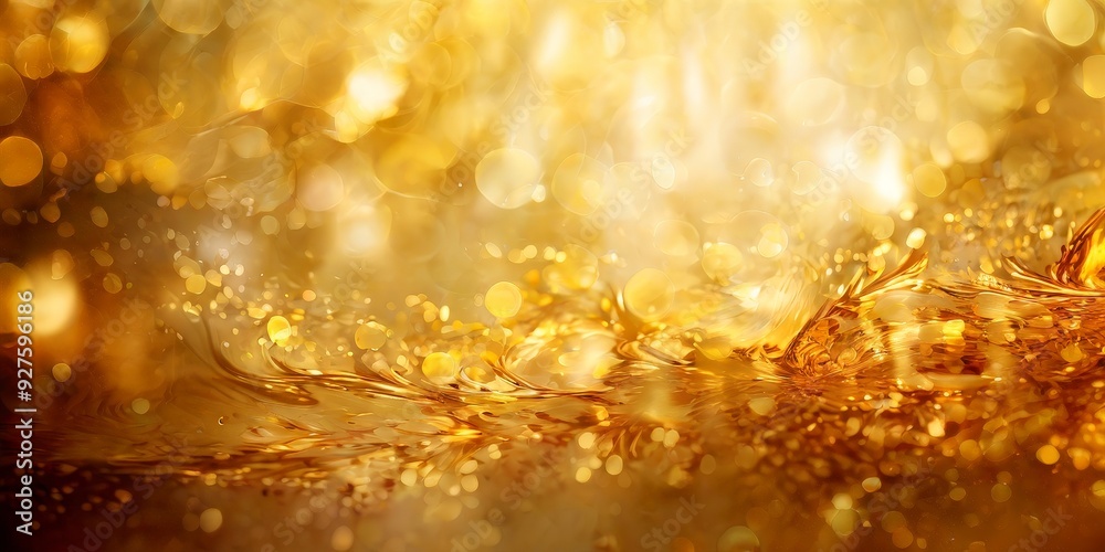Fototapeta premium golden background with bo lights
