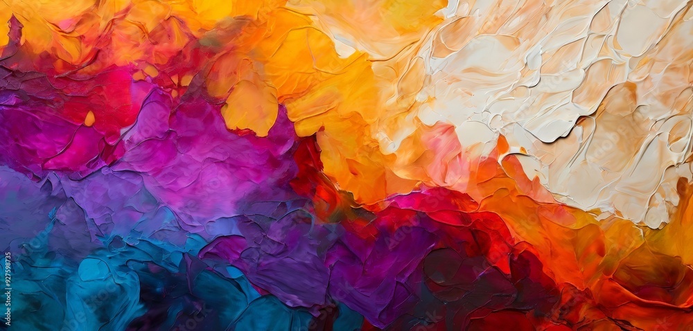 painting colorful paint on white background