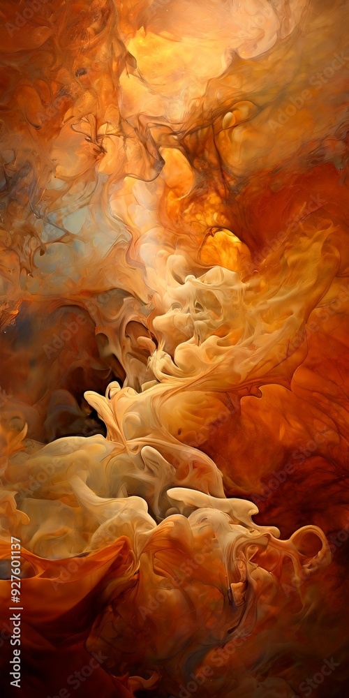 painting orange and yellow smoke painting orange and yellow smoke