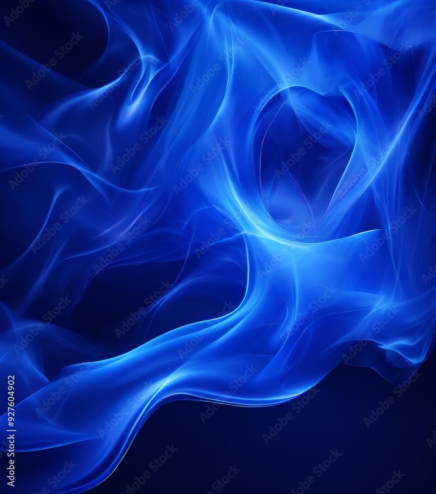 blue smoke on black background