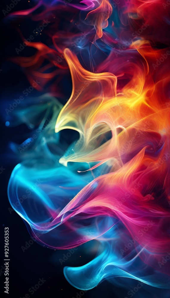 colorful smoke on black background colorful smoke on black background