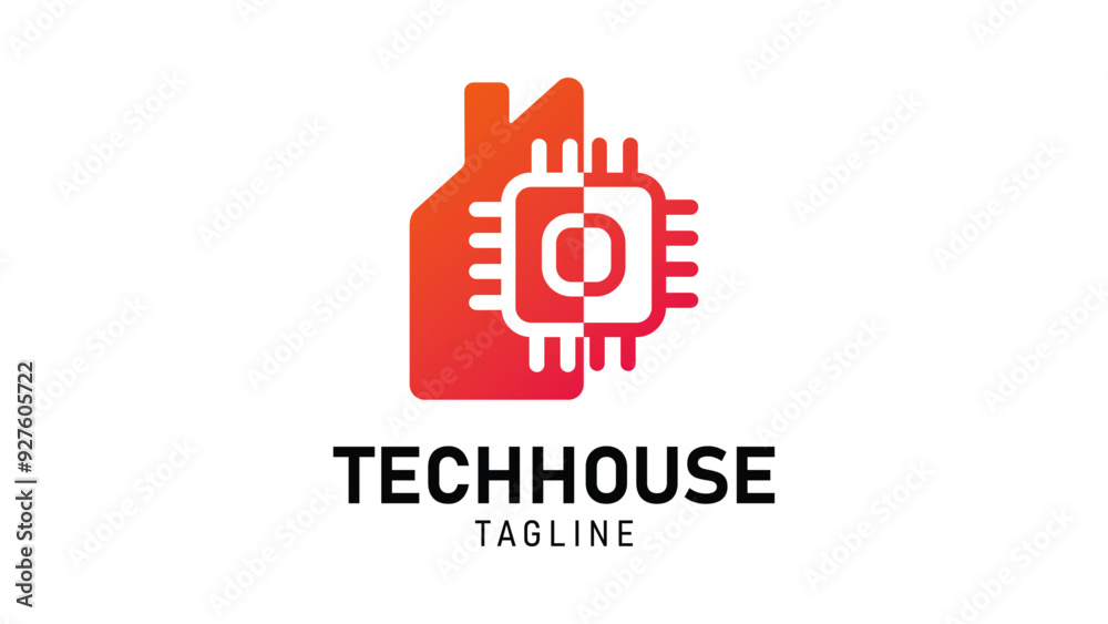 Modern Tech House Logo Design Modern Tech House Logo Design