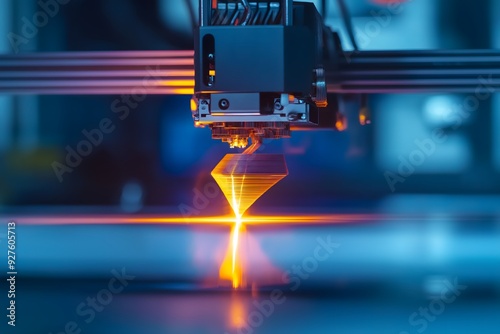 3D Printer Creating Object, Additive Manufacturing