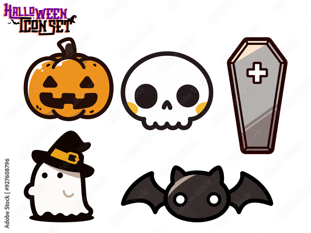 ハロウィンがテーマの可愛いアイコンイラスト ハロウィンがテーマの可愛いアイコンイラスト