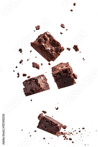 brownies falling in chunks and pieces
